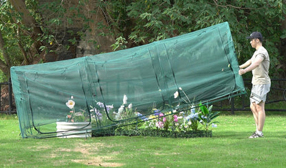 Poray Large Tunnel 73''x37''x61''Plant Netting Cover,5FT Tall Crop Cage Tomato Netting,Pest Guard Cover for Vegetables &Fruits,Durable Gardening Net for Plant and Animal