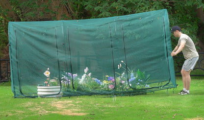 Poray Large Tunnel 73''x37''x61''Plant Netting Cover,5FT Tall Crop Cage Tomato Netting,Pest Guard Cover for Vegetables &Fruits,Durable Gardening Net for Plant and Animal