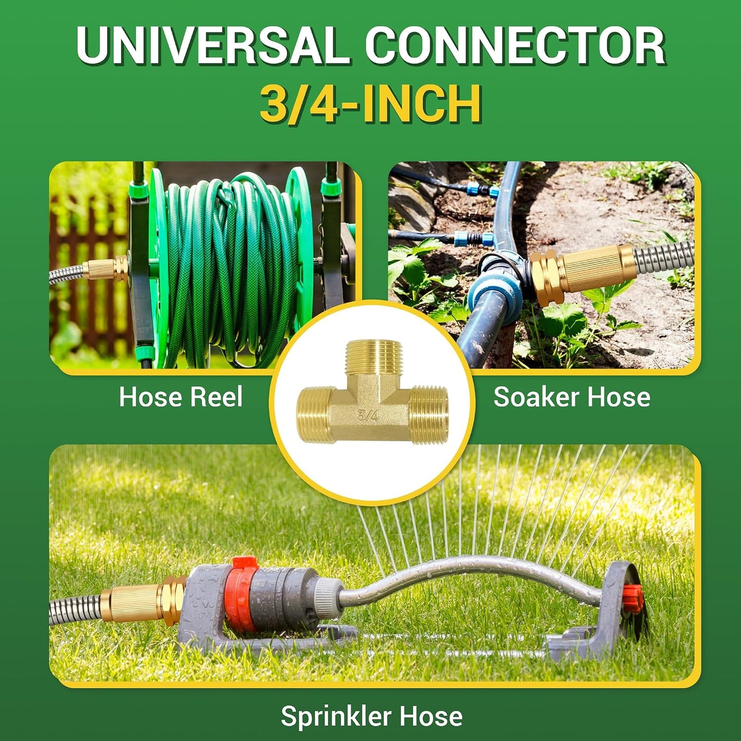 Garden Hose - Short Water Leader Metal Hose 3 FT with Female to Male Fitting, Flexible, Heavy Duty Hose Extension for Outdoor Hose Reel、Dehumidifier、RV、304 Stainless Steel