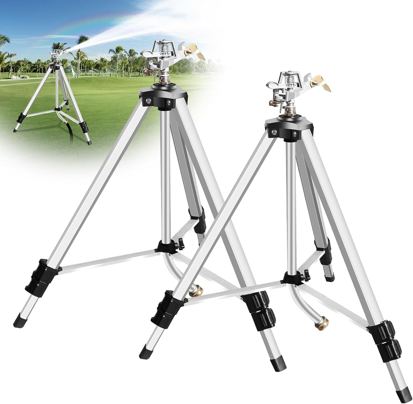 Heavy Duty Impact Sprinkler on Tripod Base,36 Inch Tripod Sprinkler