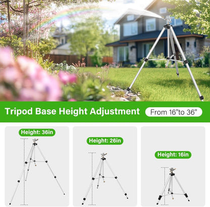 Heavy Duty Impact Sprinkler on Tripod Base,36 Inch Tripod Sprinkler