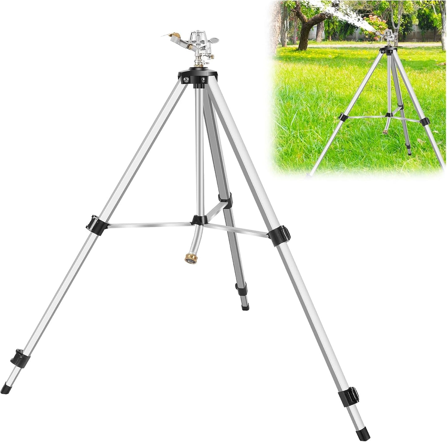 Heavy Duty Impact Sprinkler on Tripod Base,36 Inch Tripod Sprinkler