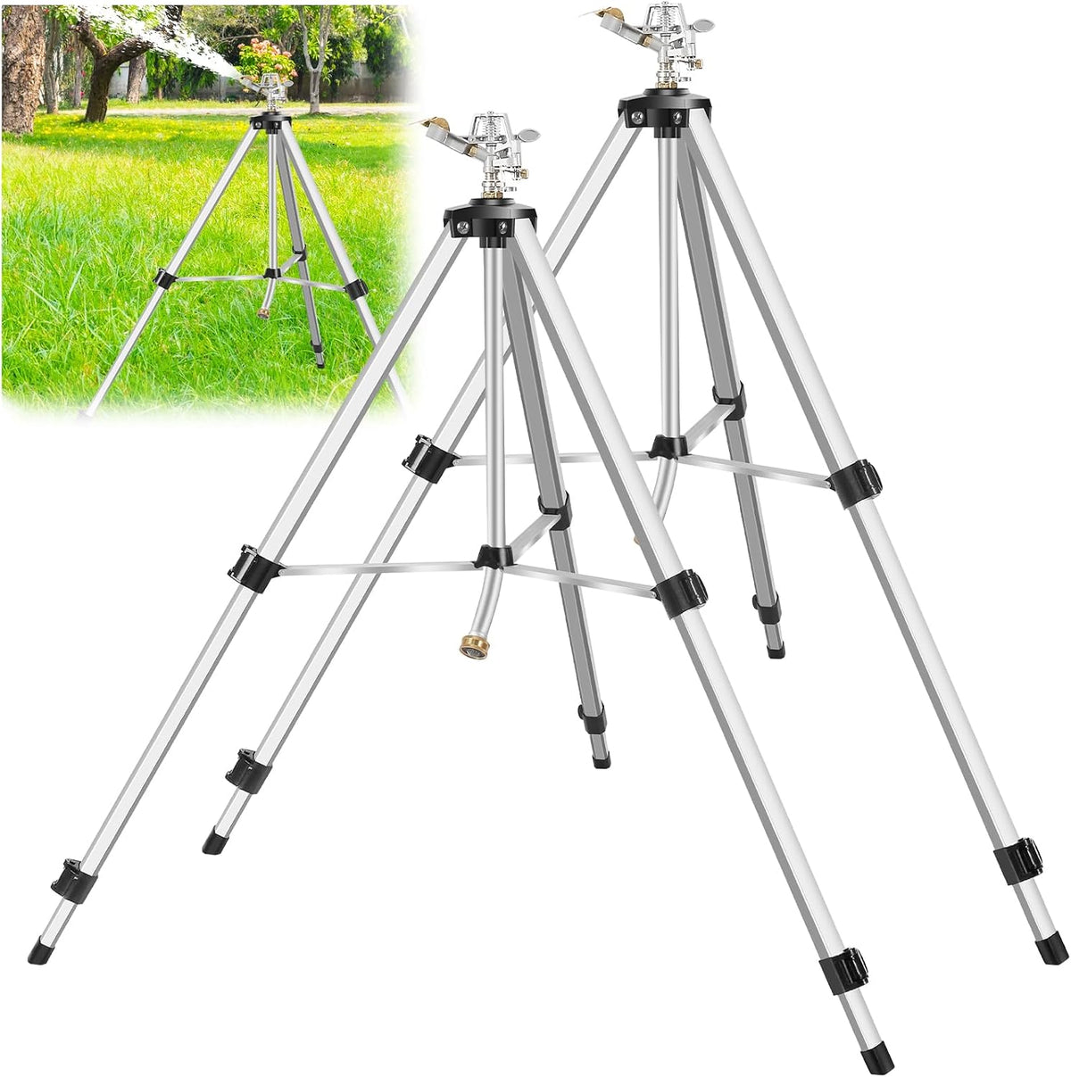 Heavy Duty Impact Sprinkler on Tripod Base,36 Inch Tripod Sprinkler