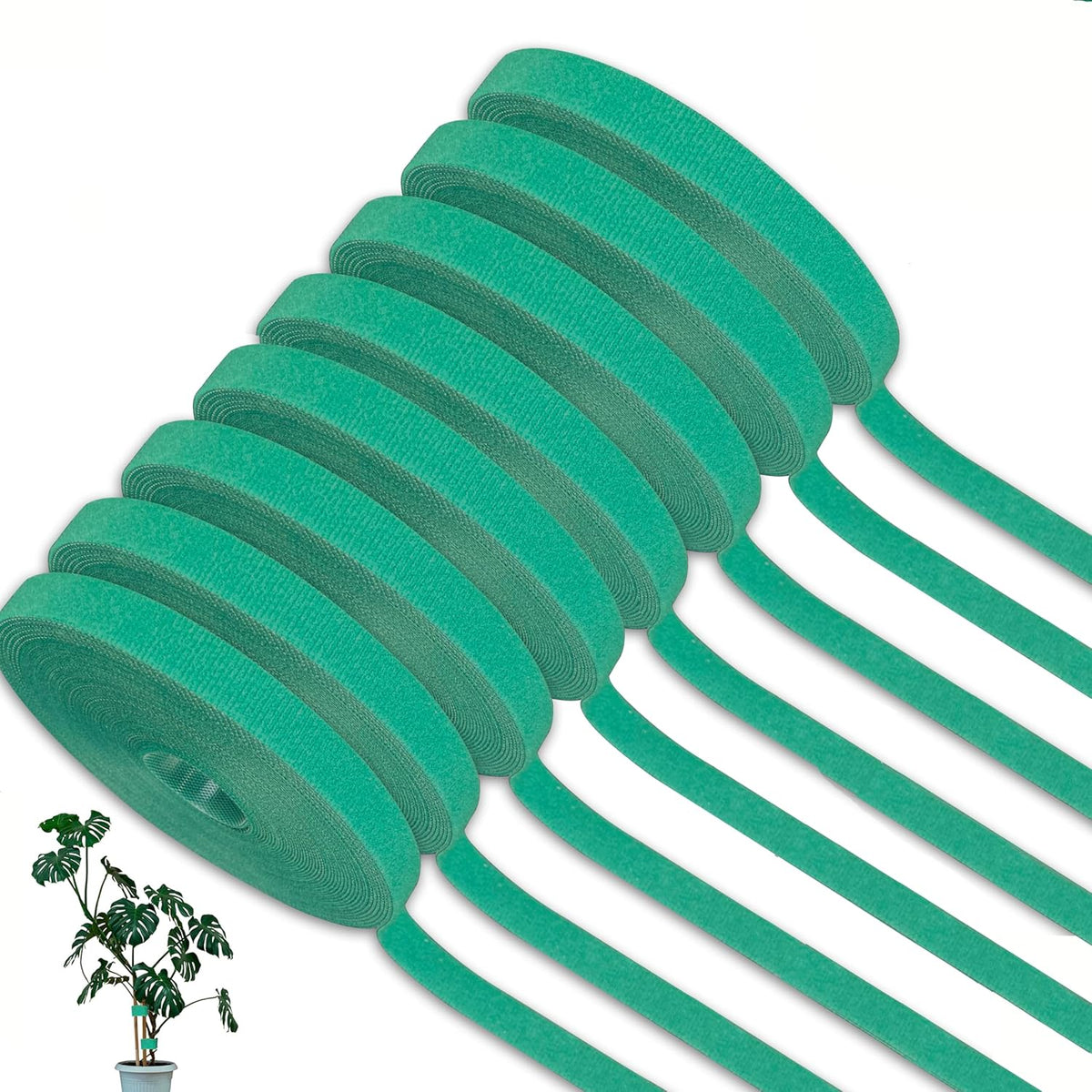 5 Rolls Garden Tie Green Tape - Twist Ties for Plants 1/2" 165ft Garden Plant Ties Soft and Tomato Plant Ties - Plant Twist Tie for Plant Gardening, Home, Office