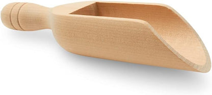 1/2 Cup Ice Scoop for Freezer Ice Machine Bucket, Wooden Pet Cat Dog Food Measuring Scoop, Half Cup Feed Soil Garden Scoopers, Candy Scoops for Candy Buffet Canisters & Jars, Pack of 3