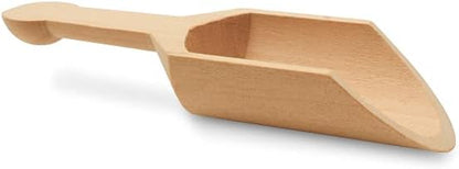 1/2 Cup Ice Scoop for Freezer Ice Machine Bucket, Wooden Pet Cat Dog Food Measuring Scoop, Half Cup Feed Soil Garden Scoopers, Candy Scoops for Candy Buffet Canisters & Jars, Pack of 3