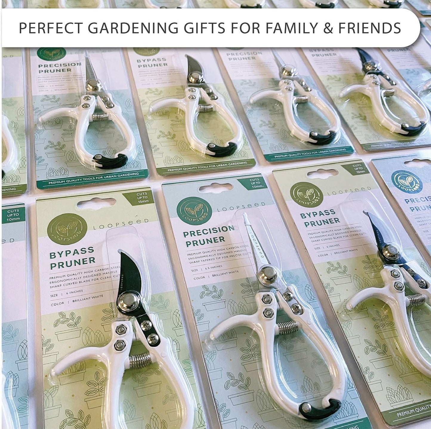 Bypass Pruning Shears Hand Pruner Garden Trimming Scissors Plant Trimmers Herb Snips Flower Clippers Ergonomic Handle Modern Garden Tools (Classic Cream)