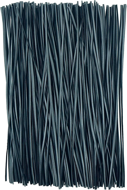 Black Plastic Twist Ties Bulk, 6 Inch Reusable Twist Ties Garden Ties for Plants, 500 Pcs Metallic Twist Ties for Bread Bags, Vines and Wrapping Cords, Christmas Decor