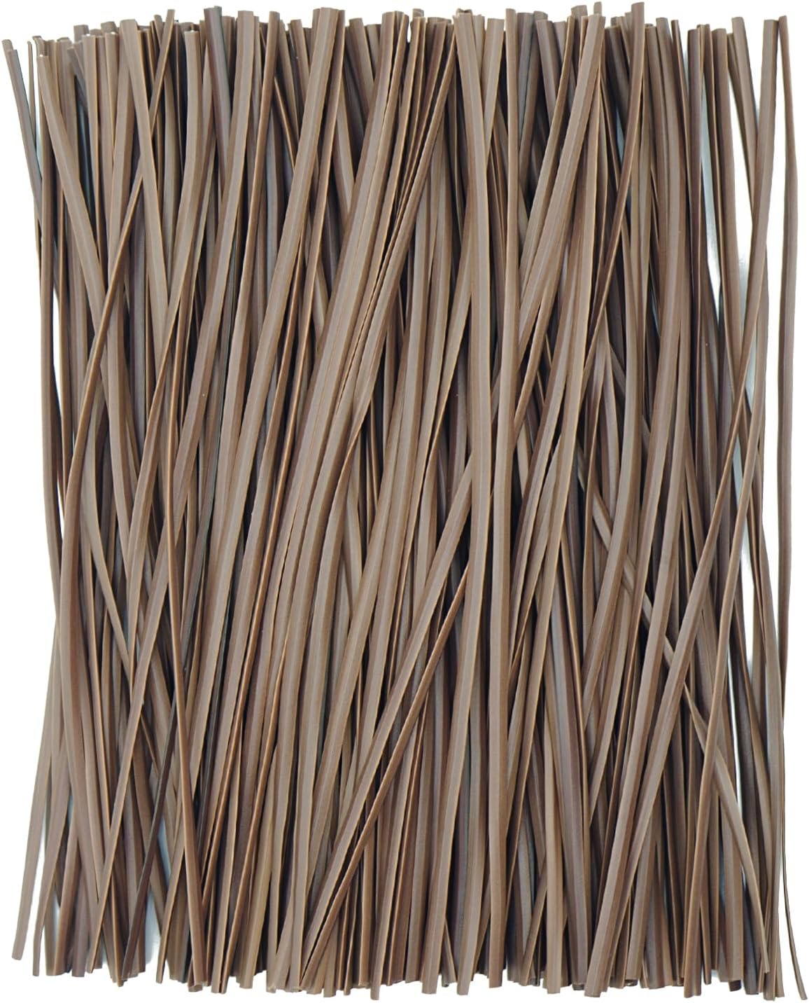 Black Plastic Twist Ties Bulk, 6 Inch Reusable Twist Ties Garden Ties for Plants, 500 Pcs Metallic Twist Ties for Bread Bags, Vines and Wrapping Cords, Christmas Decor