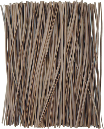 Black Plastic Twist Ties Bulk, 6 Inch Reusable Twist Ties Garden Ties for Plants, 500 Pcs Metallic Twist Ties for Bread Bags, Vines and Wrapping Cords, Christmas Decor
