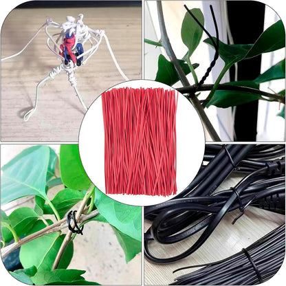 Black Plastic Twist Ties Bulk, 6 Inch Reusable Twist Ties Garden Ties for Plants, 500 Pcs Metallic Twist Ties for Bread Bags, Vines and Wrapping Cords, Christmas Decor