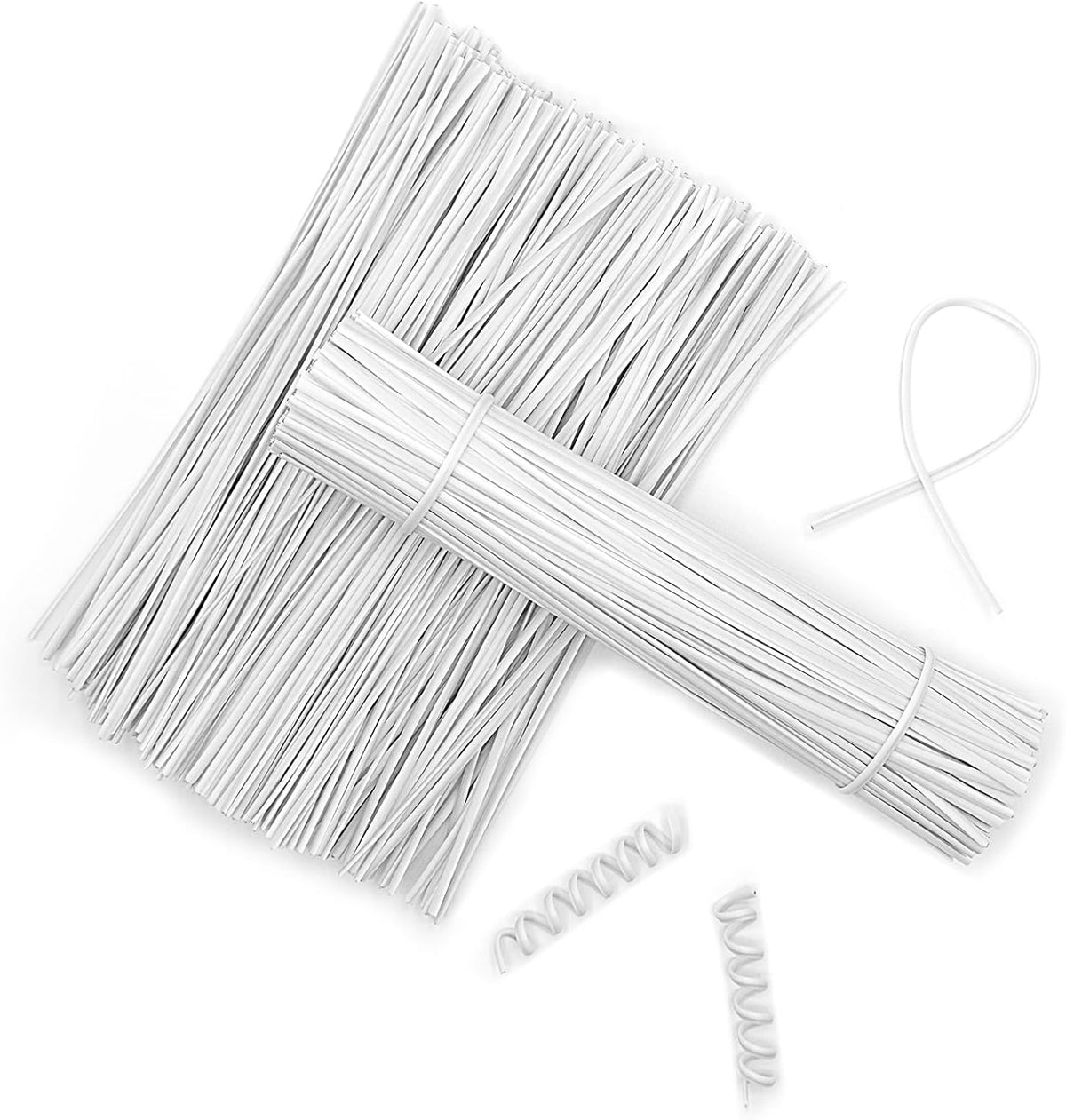 Black Plastic Twist Ties Bulk, 6 Inch Reusable Twist Ties Garden Ties for Plants, 500 Pcs Metallic Twist Ties for Bread Bags, Vines and Wrapping Cords, Christmas Decor