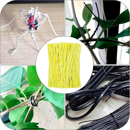 Black Plastic Twist Ties Bulk, 6 Inch Reusable Twist Ties Garden Ties for Plants, 500 Pcs Metallic Twist Ties for Bread Bags, Vines and Wrapping Cords, Christmas Decor