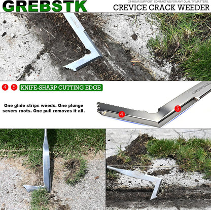Crack Weeder Crevice Weeding Stainless Steel Sharp Lightweight Tool