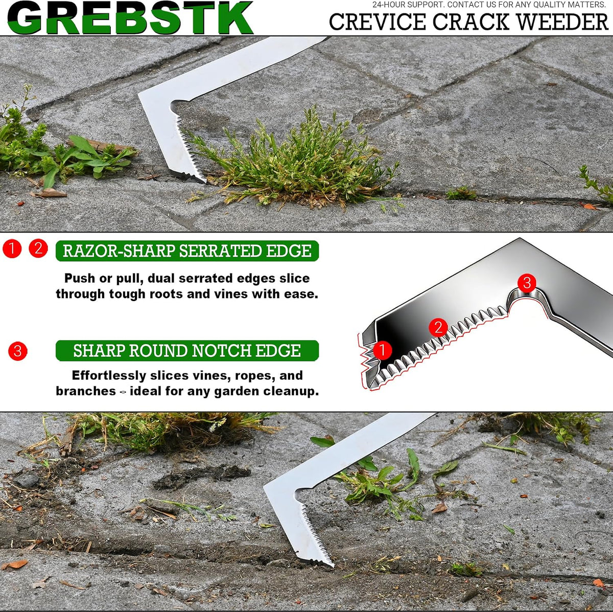 Crack Weeder Crevice Weeding Stainless Steel Sharp Lightweight Tool