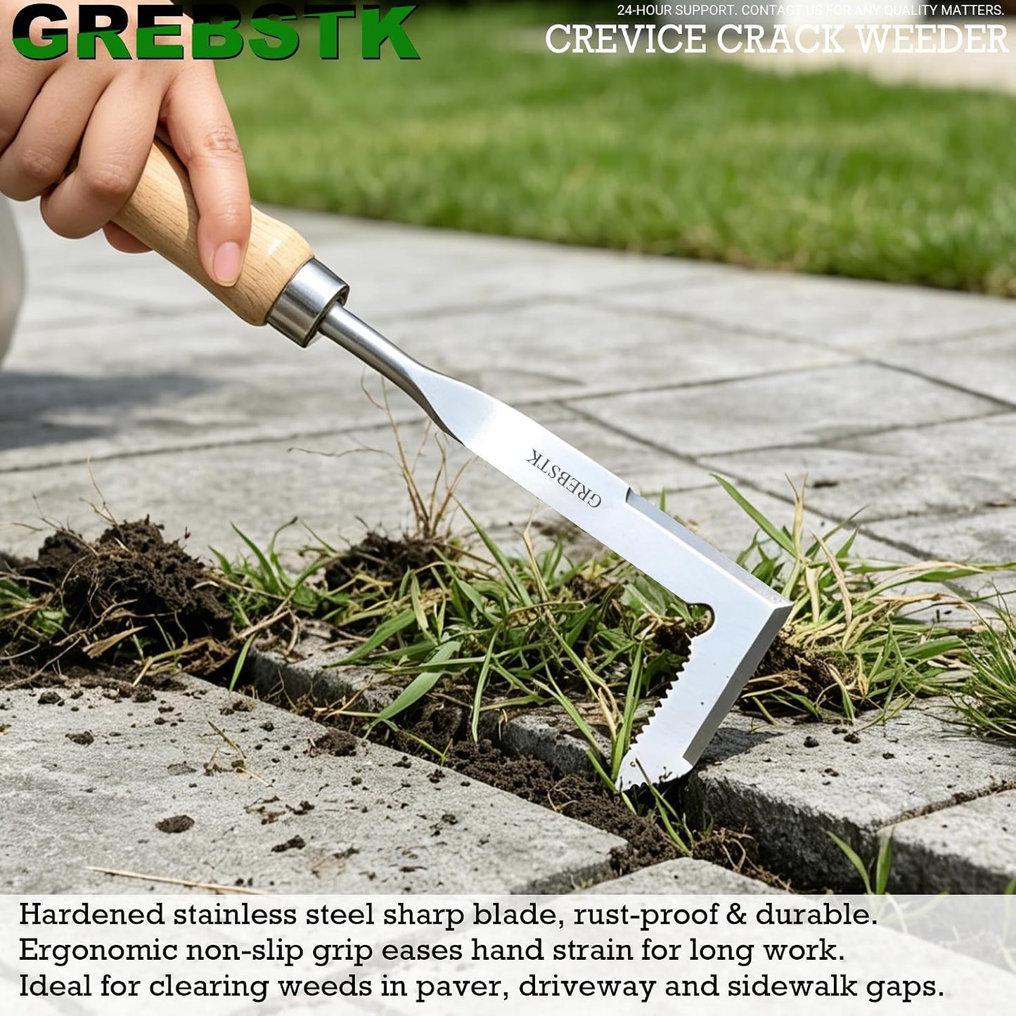Crack Weeder Crevice Weeding Stainless Steel Sharp Lightweight Tool