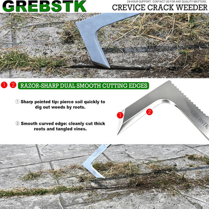 Crack Weeder Crevice Weeding Stainless Steel Sharp Lightweight Tool