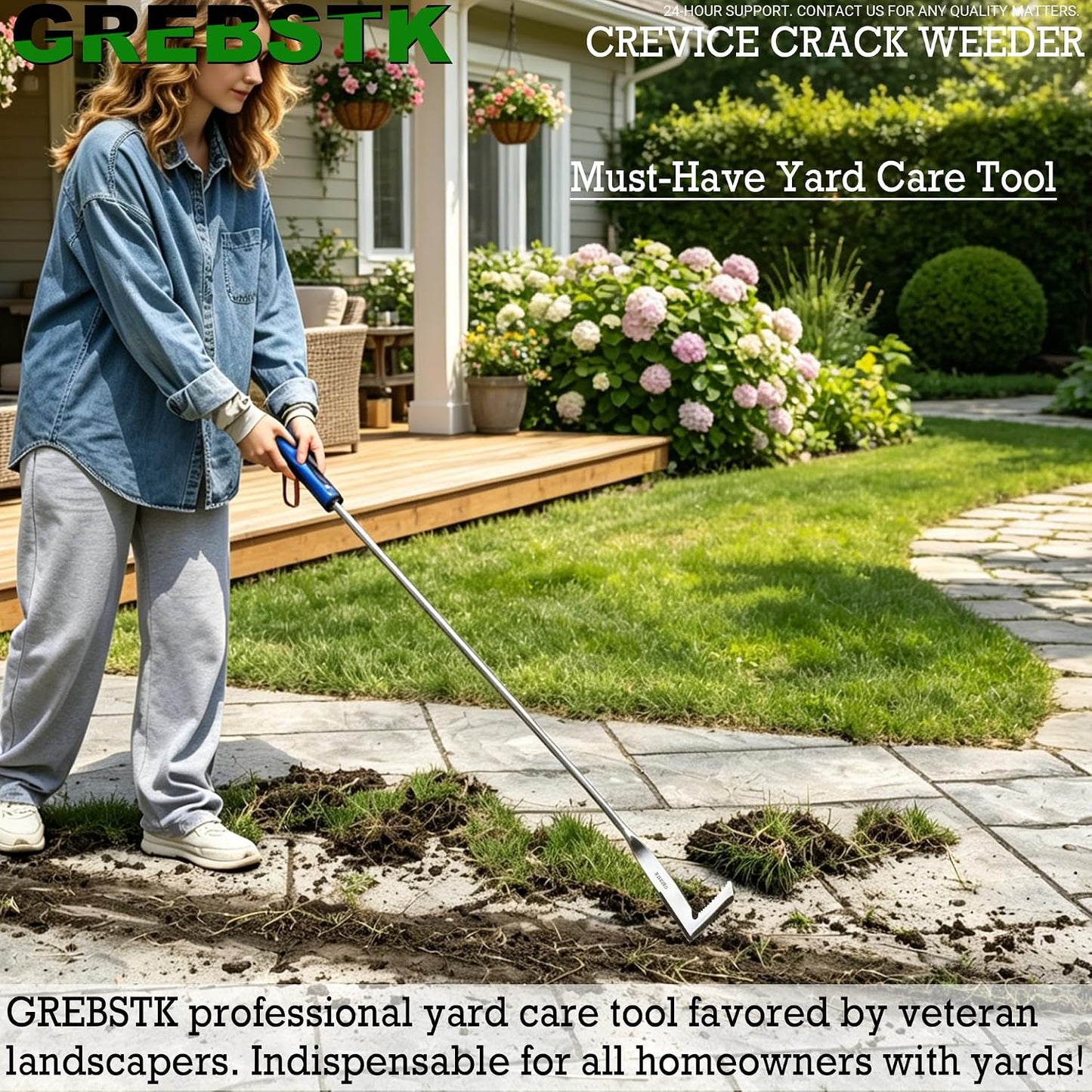 Crack Weeder Crevice Weeding Stainless Steel Sharp Lightweight Tool