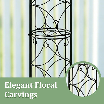 6.1FT Metal Garden Obelisk Trellis for Roses, Vines & Tomatoes
