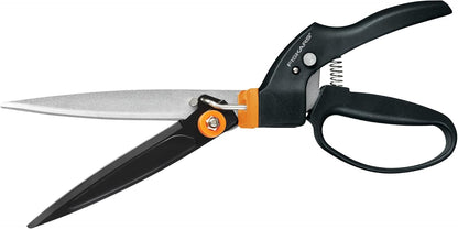 Garden Swivel Grass Shears, Rotating Blades for Precise Lawn Edging, Spring-Action Handle, 5", Black/Orange