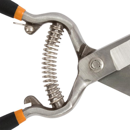 Garden Swivel Grass Shears, Rotating Blades for Precise Lawn Edging, Spring-Action Handle, 5", Black/Orange