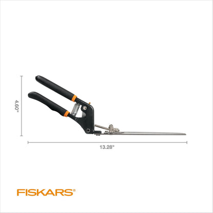 Garden Swivel Grass Shears, Rotating Blades for Precise Lawn Edging, Spring-Action Handle, 5", Black/Orange