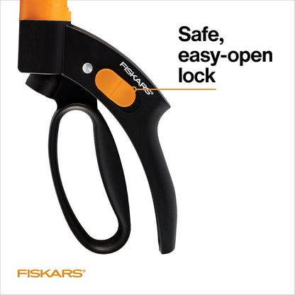 Garden Swivel Grass Shears, Rotating Blades for Precise Lawn Edging, Spring-Action Handle, 5", Black/Orange