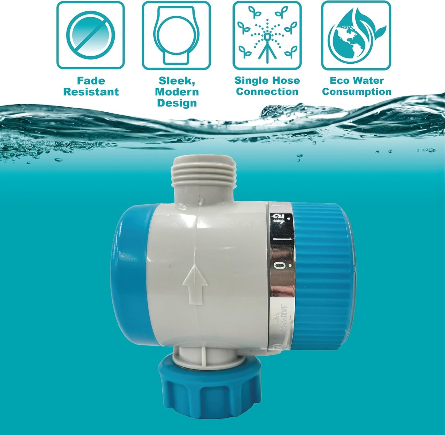 Single Outlet Mechanical Water Timer for Garden Hose, Irrigation Timer for Sprinklers and Drip Lines, Blue