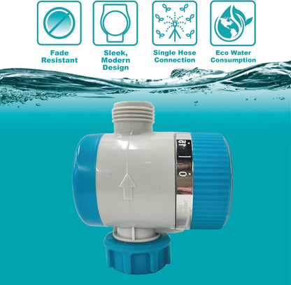Single Outlet Mechanical Water Timer for Garden Hose, Irrigation Timer for Sprinklers and Drip Lines, Blue