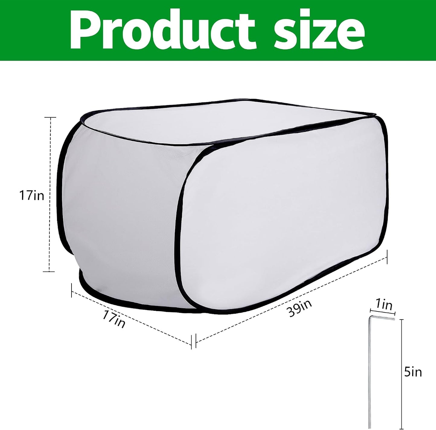 39"x17"x17" Pop up Frost Protection Plant Cover, Plants Freeze Protection