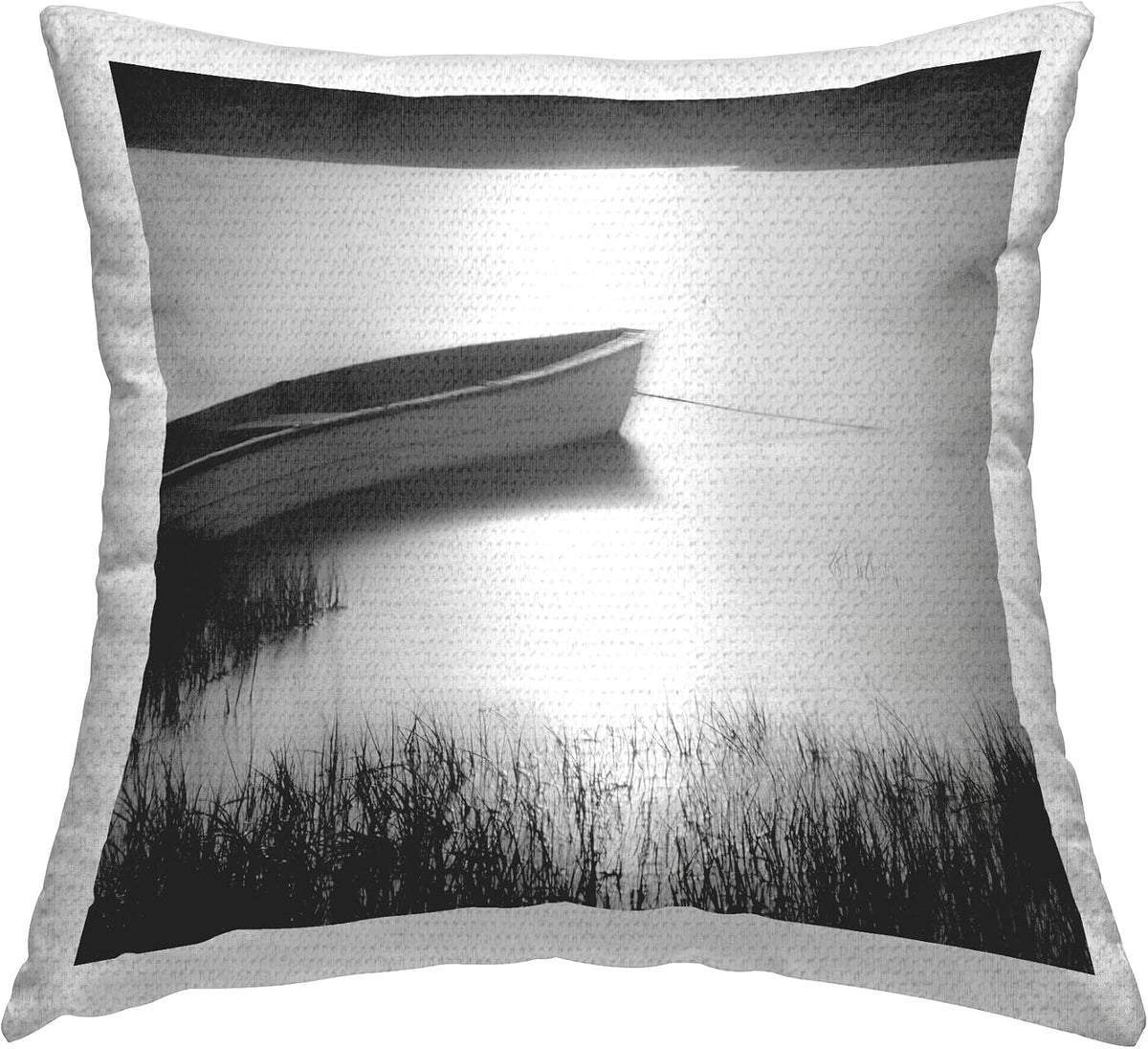 Rowboat on Peaceful Shore, 18 x 18