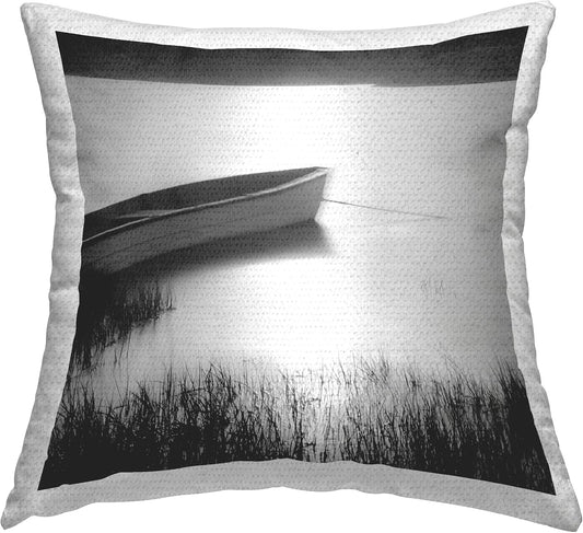 Rowboat on Peaceful Shore, 18 x 18