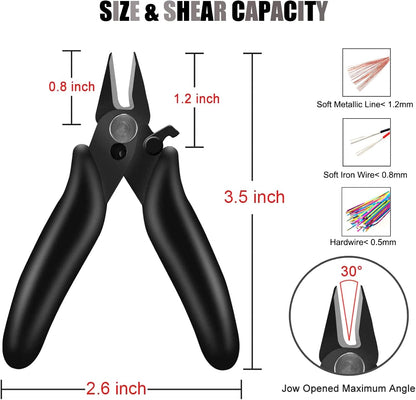 6 Inches Wire Cutters Heavy Duty Snips Flush Cut Side Cutters Pliers