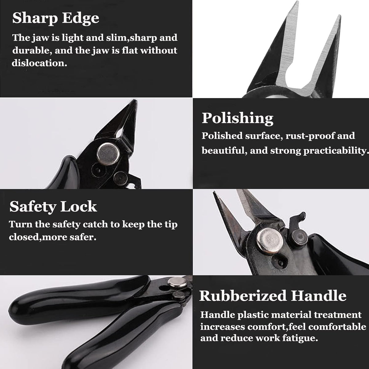 6 Inches Wire Cutters Heavy Duty Snips Flush Cut Side Cutters Pliers