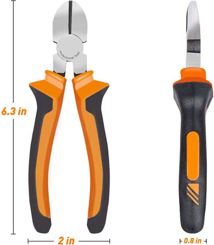6 Inches Wire Cutters Heavy Duty Snips Flush Cut Side Cutters Pliers