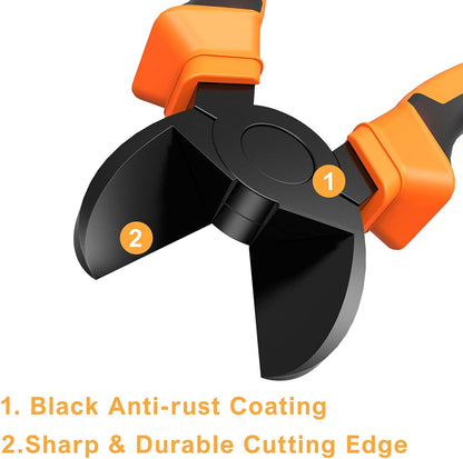 6 Inches Wire Cutters Heavy Duty Snips Flush Cut Side Cutters Pliers