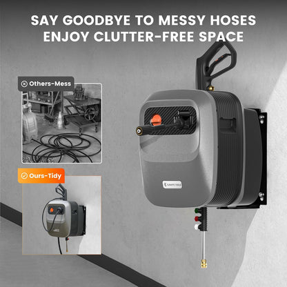 Grandfalls Retractable Wall Mount Pressure Washer G20B, 65FT