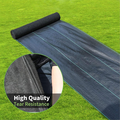 3ftx100ft Weed Barrier Landscape Fabric Heavy Duty, 3.2oz Weed Barrier Fabric, Easy Setup Woven Garden Landscaping Fabric