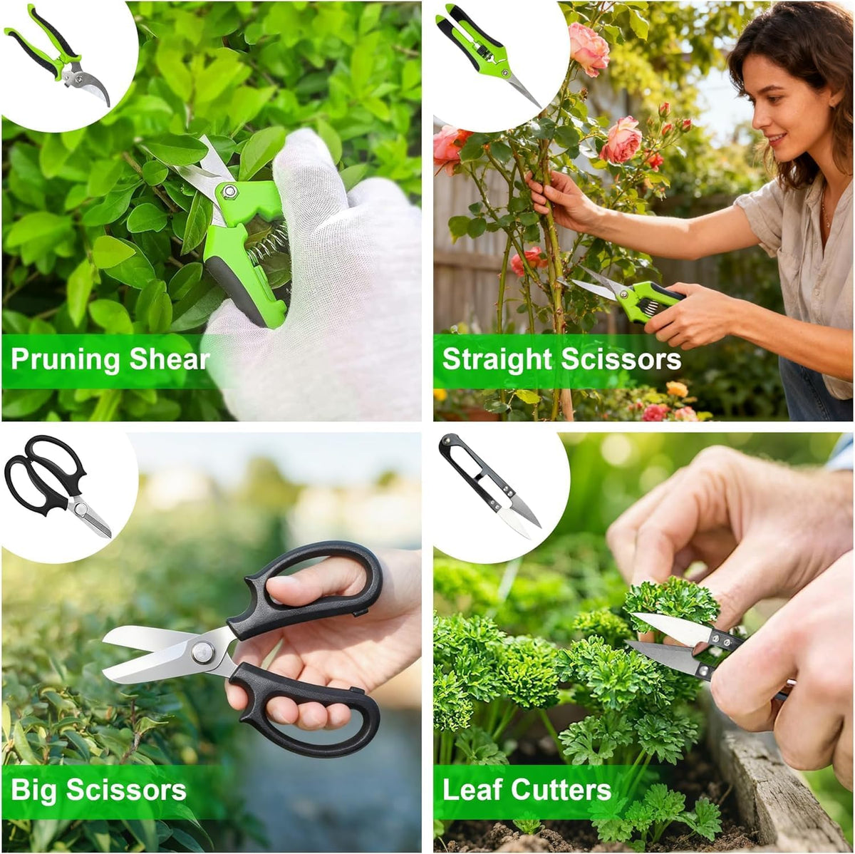 20-Piece Bonsai Tool Kit, Gardening Tools Set with Pruning Shears