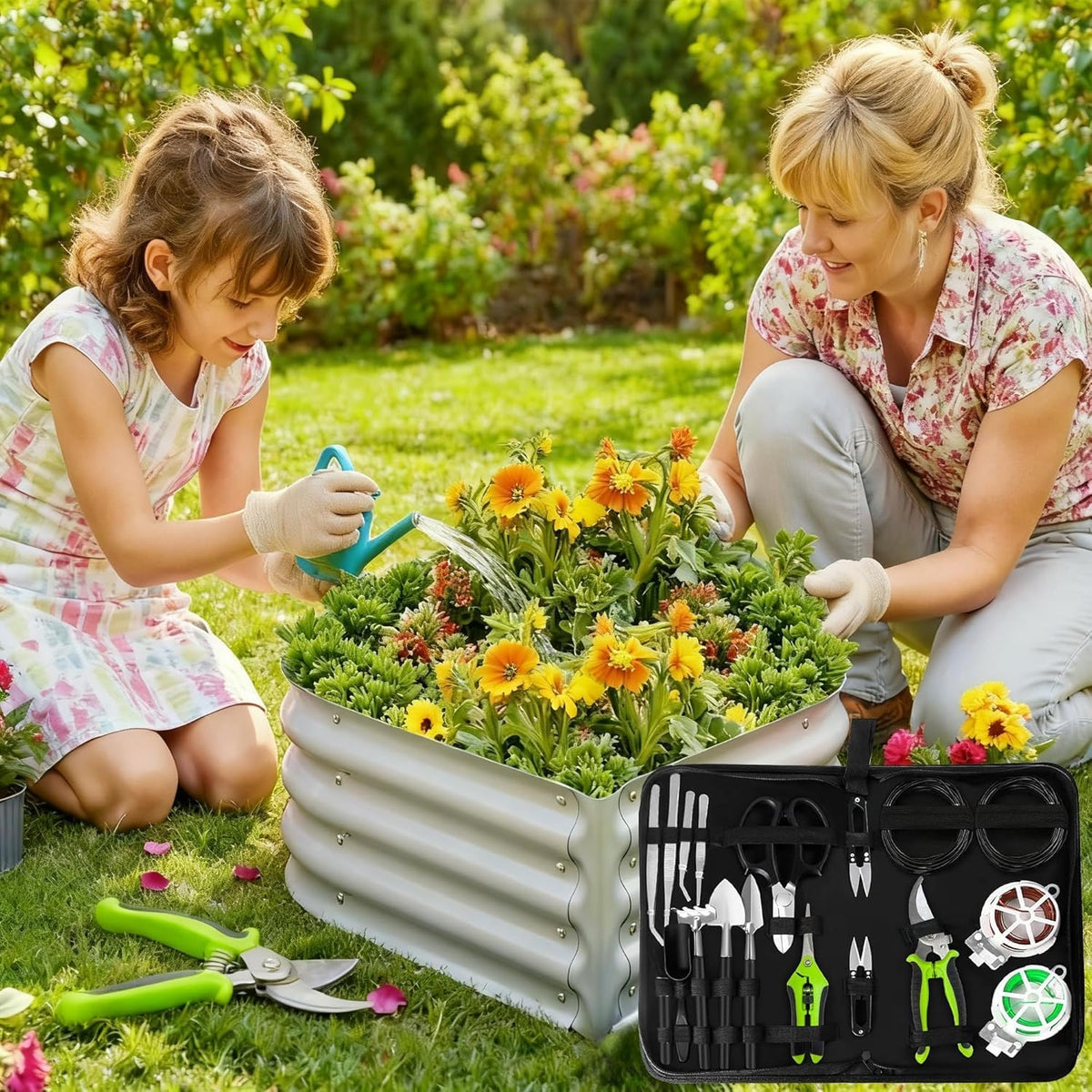 20-Piece Bonsai Tool Kit, Gardening Tools Set with Pruning Shears