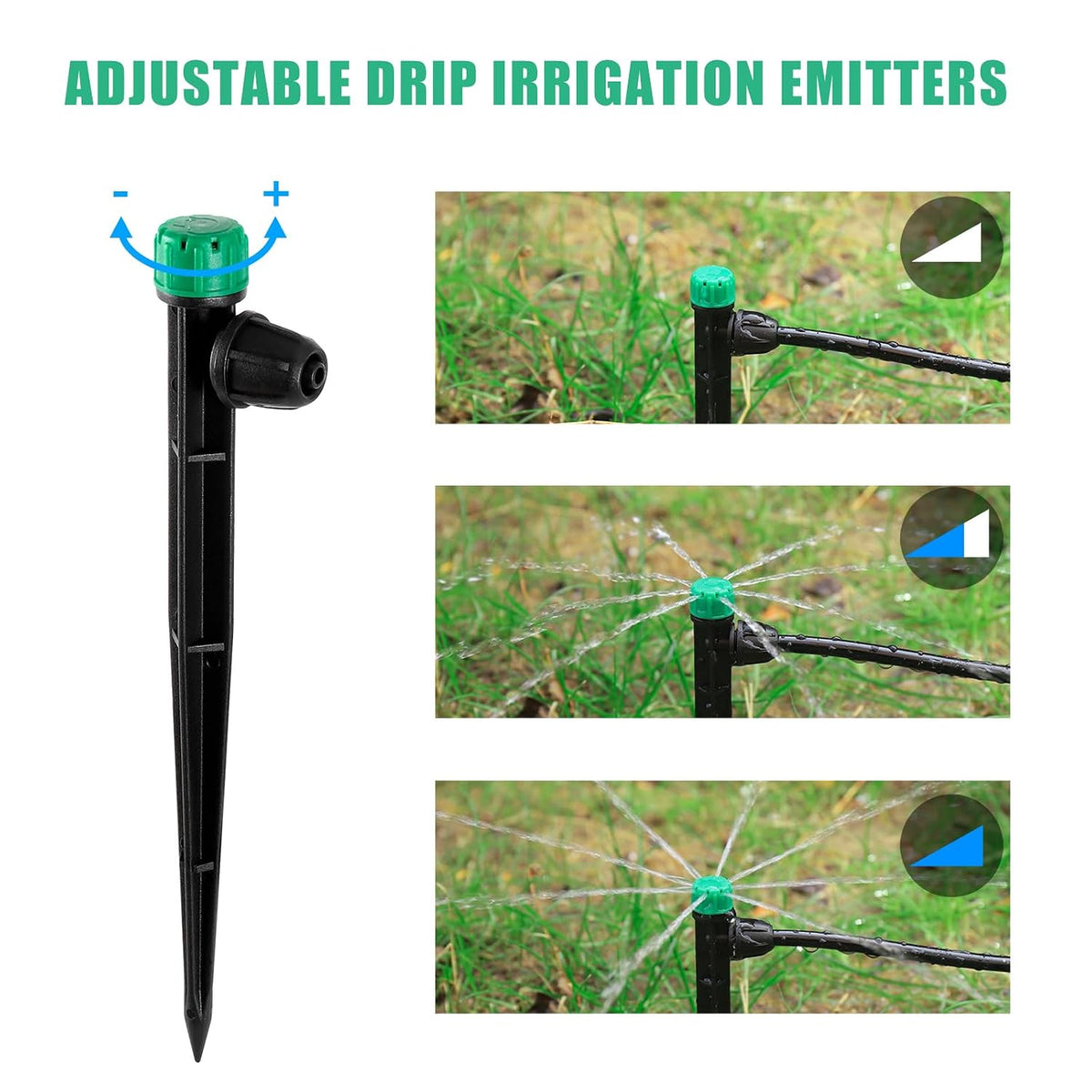 50pcs Drip Irrigation Emitters for 1/4" Irrigation Tubing