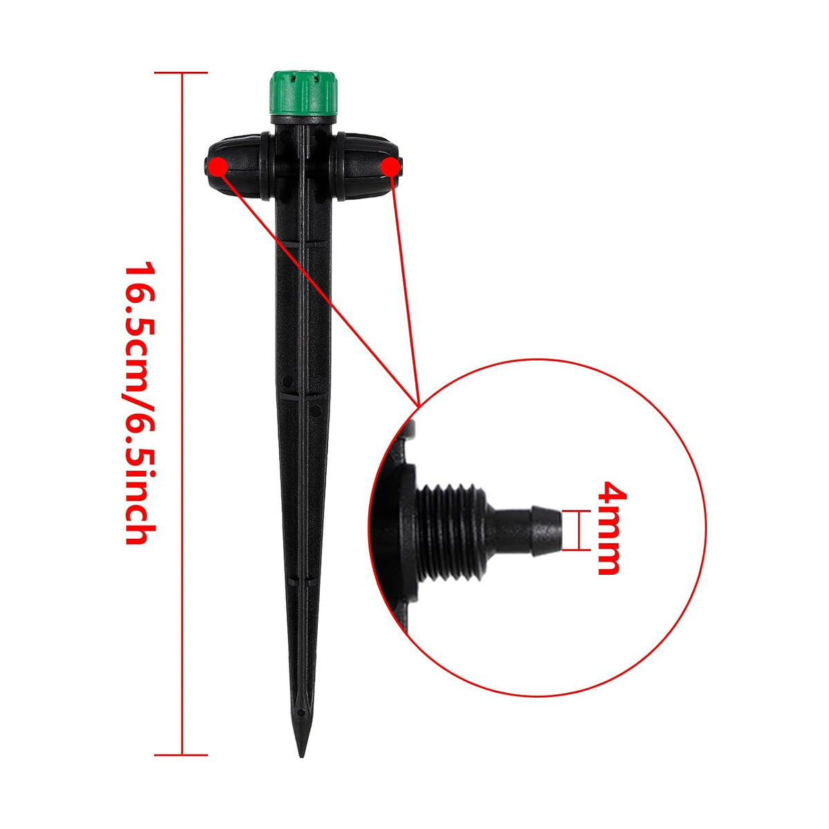 50pcs Drip Irrigation Emitters for 1/4" Irrigation Tubing