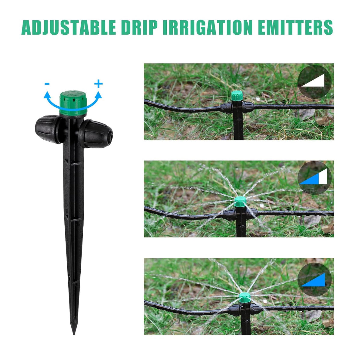 50pcs Drip Irrigation Emitters for 1/4" Irrigation Tubing