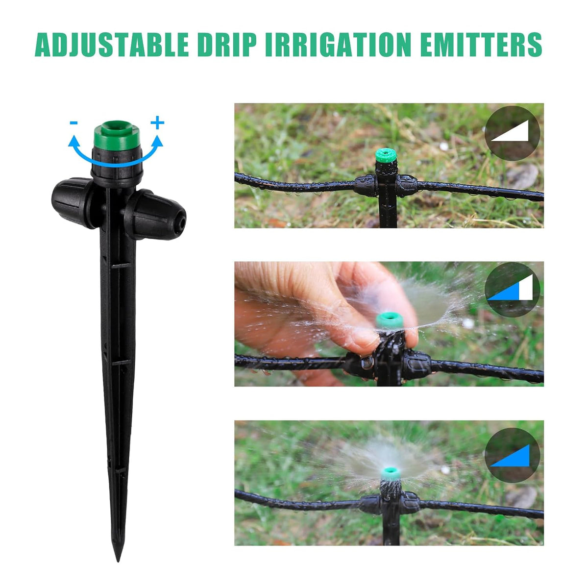 50pcs Drip Irrigation Emitters for 1/4" Irrigation Tubing