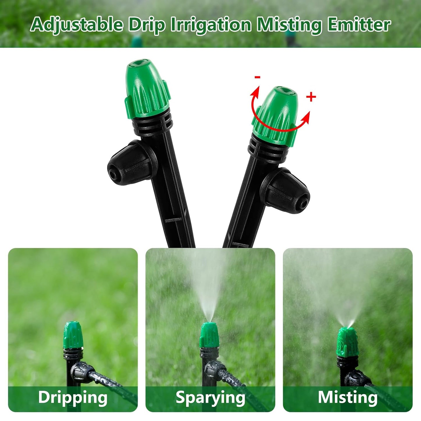 50pcs Drip Irrigation Emitters for 1/4" Irrigation Tubing