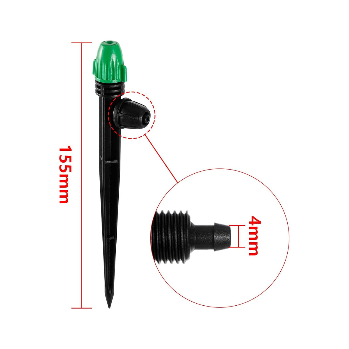 50pcs Drip Irrigation Emitters for 1/4" Irrigation Tubing