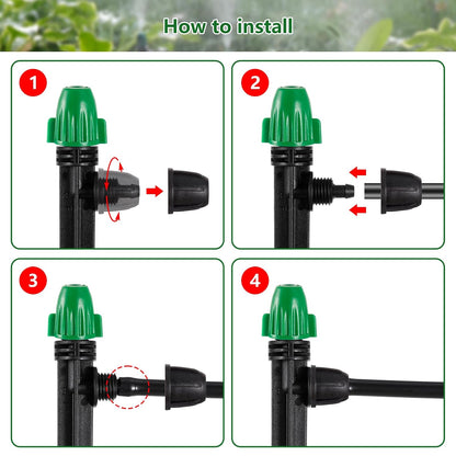 50pcs Drip Irrigation Emitters for 1/4" Irrigation Tubing