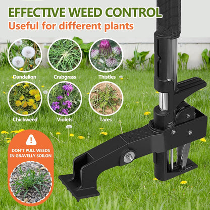 Weed Puller Tool, 3-Claw Stand Up Weed Puller Tool with Long Handle, Garden Weeder Puller Heavy Duty Stand Up Weeder, Weeding Tool for Lawn, Yard, Garden, Crabgrass, Dandelion Picker