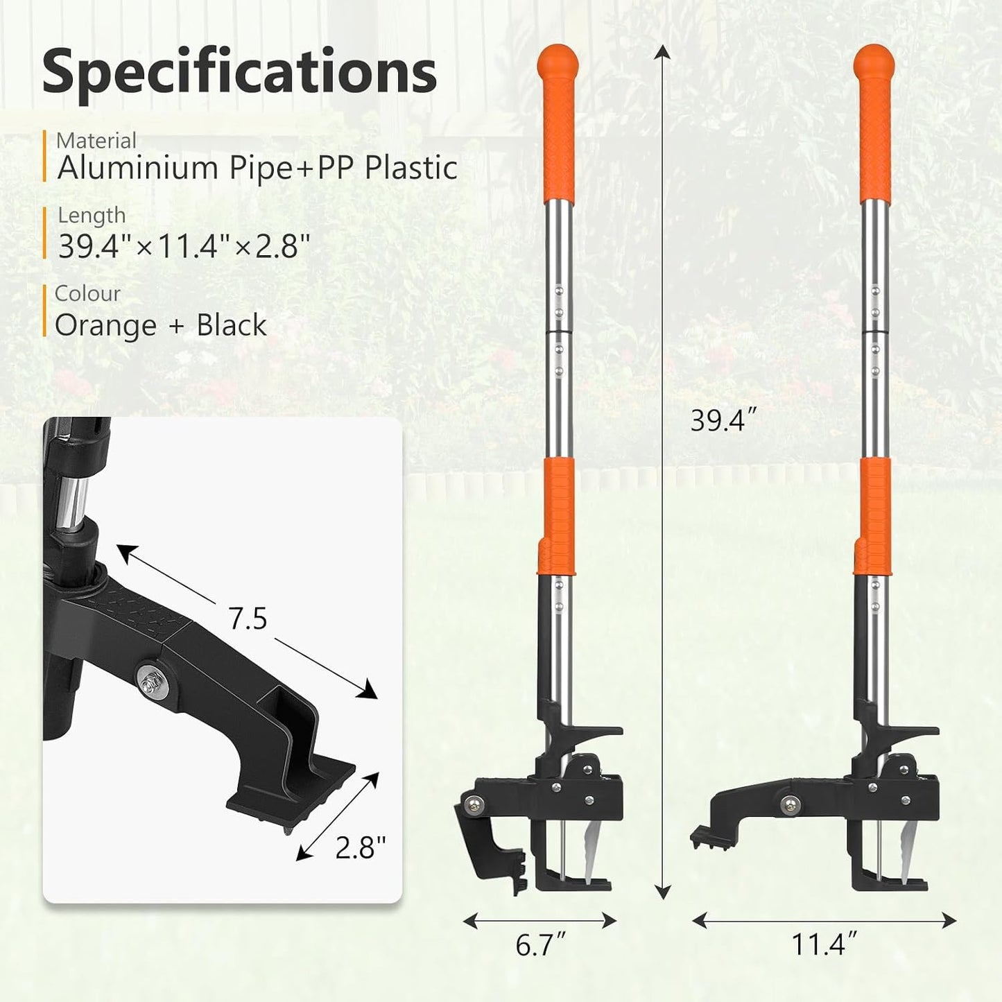 Weed Puller Tool, 3-Claw Stand Up Weed Puller Tool with Long Handle, Garden Weeder Puller Heavy Duty Stand Up Weeder, Weeding Tool for Lawn, Yard, Garden, Crabgrass, Dandelion Picker