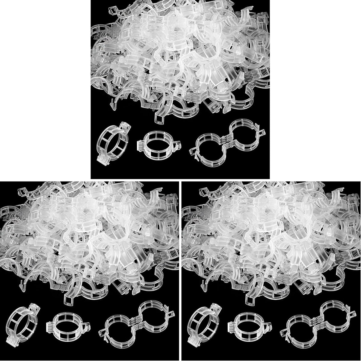 200 Pcs Plastic Trellis Plant Support Clips for Support, Grape and Tomato Vine, Vegetables Plants, Garden Clips to Grow Upright Makes Plants Healthier